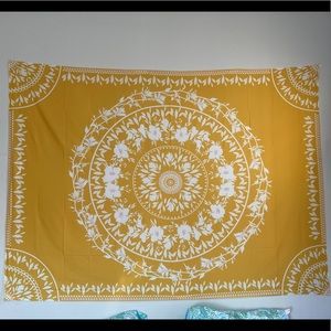 boho yellow tapestry